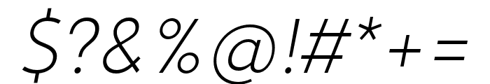 Almarose-LightItalic Font OTHER CHARS