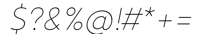 Almarose-ThinItalic Font OTHER CHARS