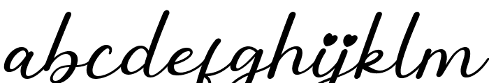 Almost Valentine Italic Font LOWERCASE