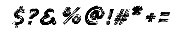 Aloha Brush Italic Font OTHER CHARS