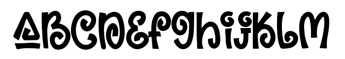 AlohaDance-Regular Font UPPERCASE