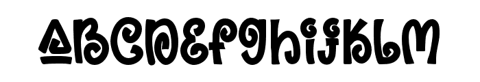 AlohaDance-Regular Font LOWERCASE