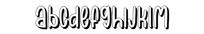 Alpha Candy Shadow Font LOWERCASE