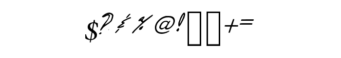AlphaAnggela-Italic Font OTHER CHARS