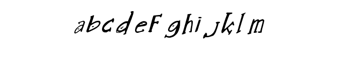 AlphaAnggela-Italic Font LOWERCASE