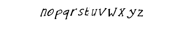 AlphaAnggela-Italic Font LOWERCASE