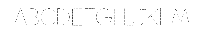 Alphabet Tracing Dotted Font UPPERCASE