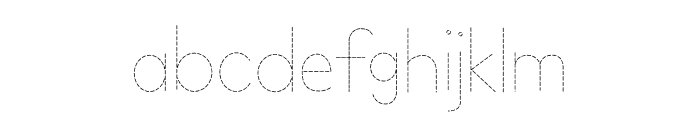Alphabet Tracing Dotted Font LOWERCASE