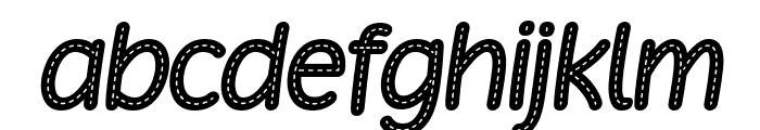 Alphabit Stitched Bold Italic Font LOWERCASE