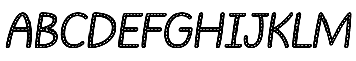 Alphabit Stitched Italic Font UPPERCASE