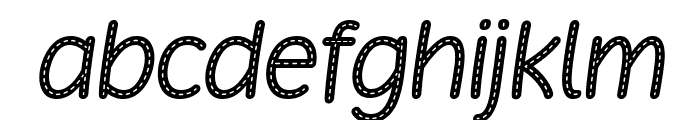 Alphabit Stitched Italic Font LOWERCASE