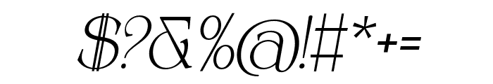 Alpinecia Italic Regular Font OTHER CHARS
