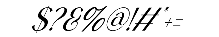 Alsigna Cheska Italic Font OTHER CHARS