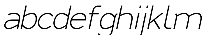 Alternative SH Thin Italic Font LOWERCASE