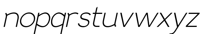 Alternative SH Thin Italic Font LOWERCASE