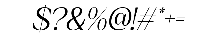 Amadi Italic Font OTHER CHARS