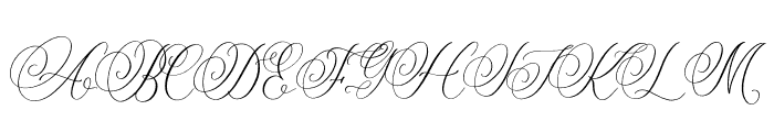 Amanda Calligraphy Font UPPERCASE