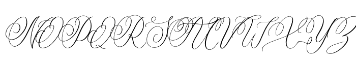 Amanda Calligraphy Font UPPERCASE
