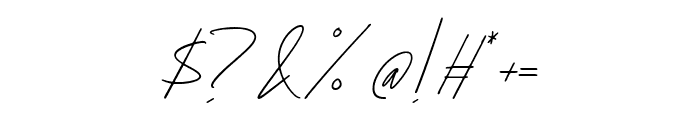 Amandave Signature Regular Font OTHER CHARS