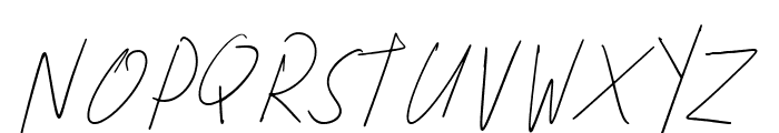 Amandave Signature Regular Font UPPERCASE