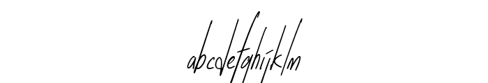 Amandave Signature Regular Font LOWERCASE