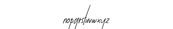 Amandave Signature Regular Font LOWERCASE