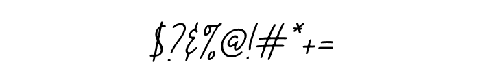 Amarllis Italic Font OTHER CHARS