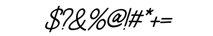 Amateur Hand Italic Font OTHER CHARS