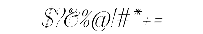 Amelayona Slant Italic Font OTHER CHARS