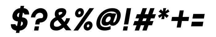 Amelia ExtraBold Italic Font OTHER CHARS