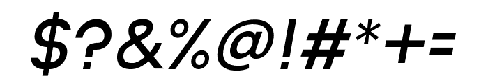 Amelia Medium Italic Font OTHER CHARS