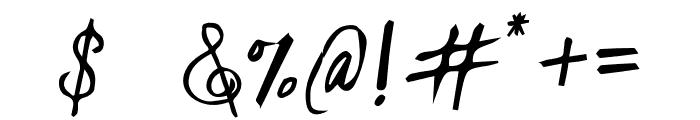 Amelia Regular Font OTHER CHARS