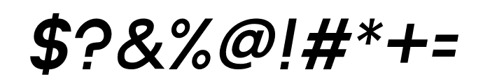 Amelia SemiBold Italic Font OTHER CHARS