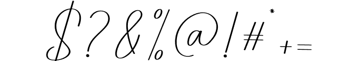 Amelia Signature Font OTHER CHARS