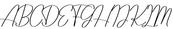 Amelia Signature Font UPPERCASE