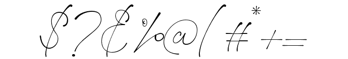 Amellia Signature Regular Font OTHER CHARS