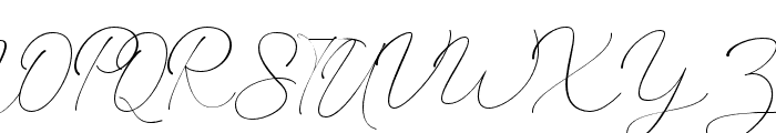 Amellia Signature Regular Font UPPERCASE