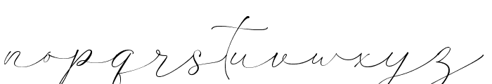 Amellia Signature Regular Font LOWERCASE