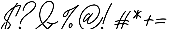 Amellinda Signature Font OTHER CHARS
