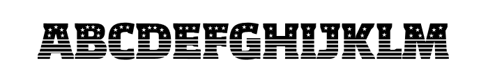 America Color Font UPPERCASE