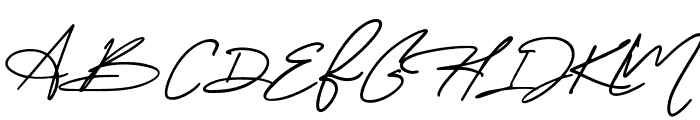 Amerika Signature Regular Font UPPERCASE