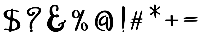 Amigueta script Regular Font OTHER CHARS