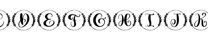 Amilie Monogram Font LOWERCASE