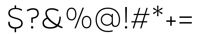 Amio-Light Font OTHER CHARS
