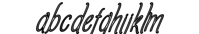 Amlight Mini Out Line Italic Font LOWERCASE