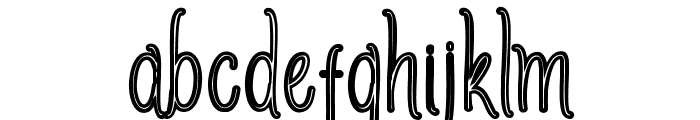 Amlight-MiniOutLine Bold Font LOWERCASE