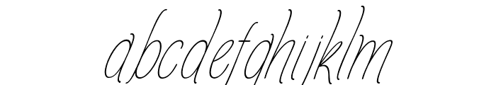 Amlight line Condensed Regular Font LOWERCASE