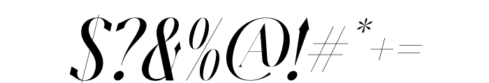 Amodhev Italic Font OTHER CHARS