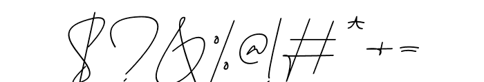 Amontiny Signature Italic Font OTHER CHARS