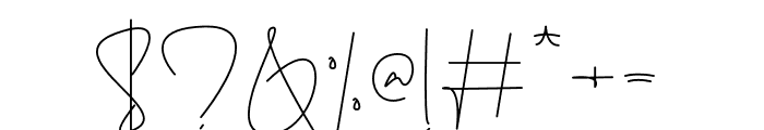 Amontiny Signature Font OTHER CHARS